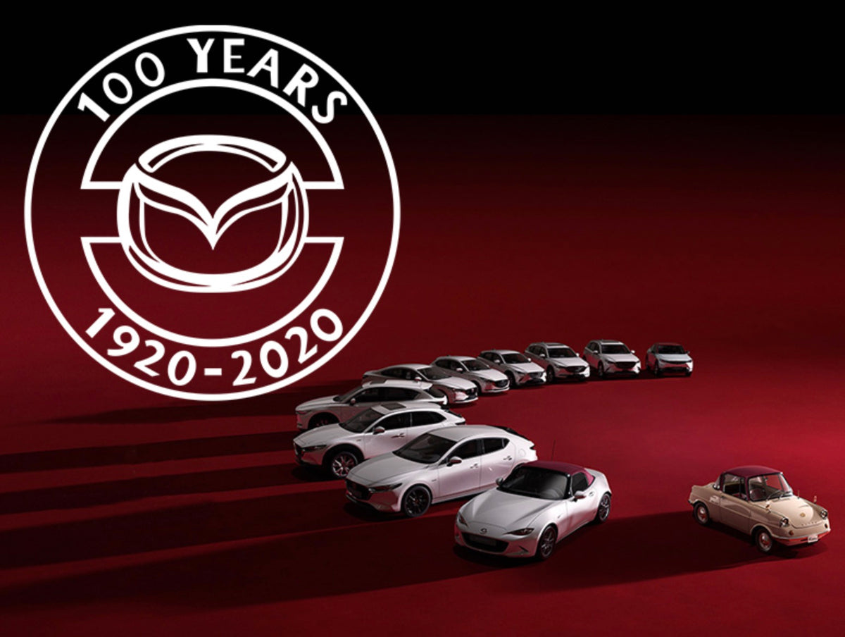 Mazda 100th Anniversary Commemorative Sticker Center Cap and 