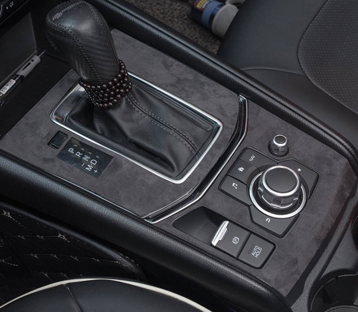 Mazda Transmission Panel and Shift Knob Suede Cover Mikstore Car