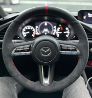 Mazda Skyactiv DIY Leather Suede Steering Wheel Wrap