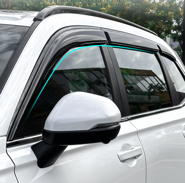 thumbnail image 2 of Smoke In-Channel Window Visors For 2017-2022 Ford F250/F350 Crew Cab – Geartronics Rain Guards 2 of 6