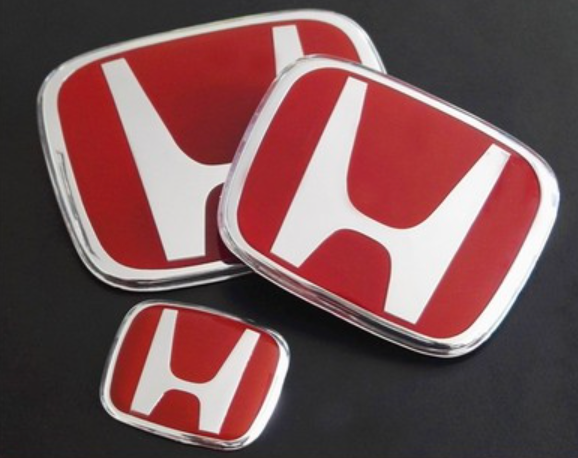 Honda JDM Red Black Emblem