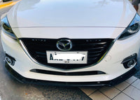 Front Lip ABS Piano Black for Mazda 3 14-19