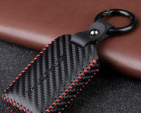 Next Generation Leather Key Cover Carbon Fiber Design
