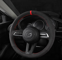 Mazda Skyactiv DIY Leather Suede Steering Wheel Wrap